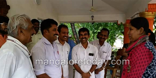 Ex DySP Anupama Shenoy meets  Dr Kalladka Prabhaker Bhat